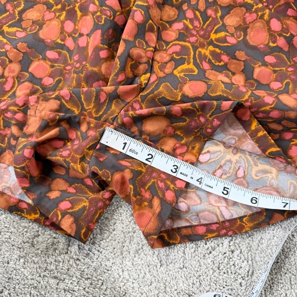 Toad&Co Women’s Sunkissed Pull-On Shorts 3.5” Lightweight Flame Leaf Orange XL - Picture 10 of 11